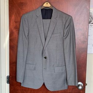 J.Crew Ludlow Grey Pinstripe Suit 38S, 31/30
